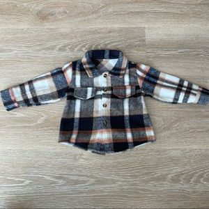 Baby boy plaid shacket shirt